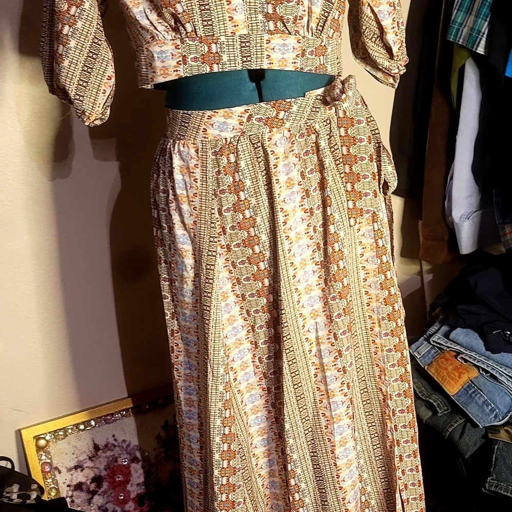 2 piece top with wrap shirt